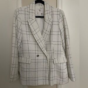 House of Harlow White Plaid Blazer